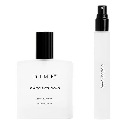 Dime Beauty Dans Les Bois Perfume Set (87 Value) - Includes 50 ml Travel Size 10 ml, Feminine and Bold Scent, Hypoallergenic, Clean Perfume, Eau de Toilette For Women