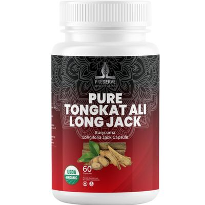 Pure Tongkat Ali Capsules, NSF Lab Tested and Certified Longjack Root Powder Pills, Tongkat Ali for Men and Women, Two-Month Supplement.