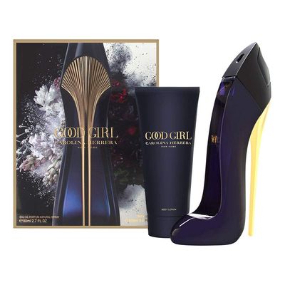 Carolina Herrera Good Girl For Women Gift Set (Eau De Parfum Spray 2.7 oz. BodyLotion 3.4.oz) , blue