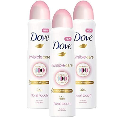 Dove Invisible Care Body Spray, Floral Touch - 250ml 8.45fl oz (Pack of 3)