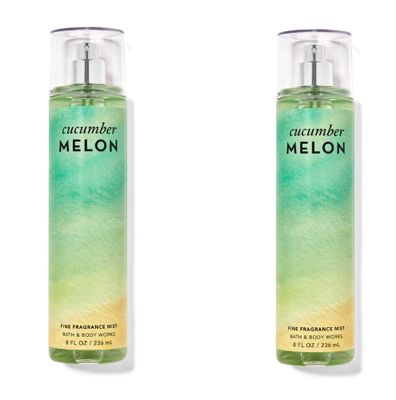 Bath Body Works Bath and Body Works Cucumber Melon Fine Fragrance Mist - Value Pack Lot of 2 (Cucumber Melon), 4 Ounce (Pack of 2), 8.0 fluid_ounces