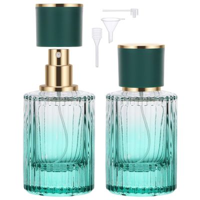 Segbeauty Cologne Travel Bottle Refillable, 2 Packs 50ml Glass Perfume Bottle Atomizer Spray Bottle, Empty Refillable Travel Bottles Fragrance Atomizer Essential Oil Perfume Container for Men Women