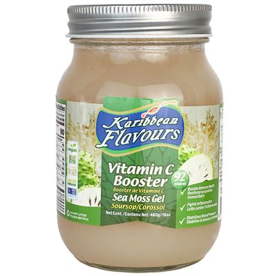 Karibbean Flavours Sea Moss Gel (SoursopCorossolGraviola) 16Oz. (Pack Of One) Natural Raw Organic Packed With Vitamins And Minerals Shelf Stable Ethically Harvested