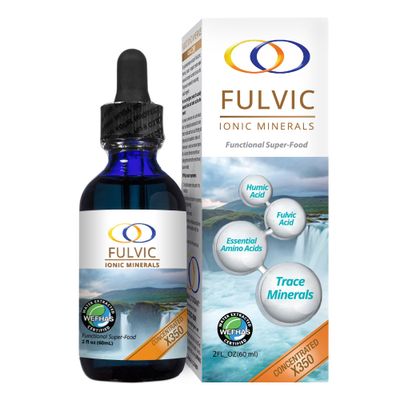 Optimally Organic Water Extracted Fulvic Ionic Minerals X350 - Patented BioActive Fulvic Acid, Humic Acid, Trace Minerals, Electrolytes Essential Amino Acids - 8 Month Supply!