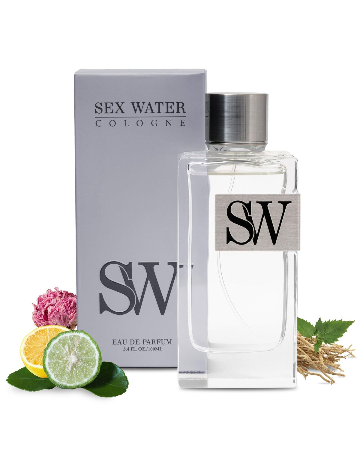 Sex Water Cologne for Men, 3.4 oz. Long Lasting, Luxury Mens Cologne. Masculine Romantic Mens Fragrance. Seductive Designer Summer Scent Eau de Parfum Spray Infused wBergamot, Amber Musk