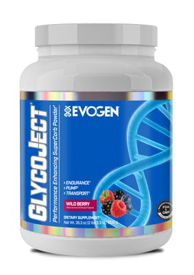Evogen GlycoJect - Super Carb Powder Rapid Absorption for PreWorkout Carbohydrate Powder for Endurance Post-Workout or Pre Workout Powder for Men Women Wild Berry 36 Servings