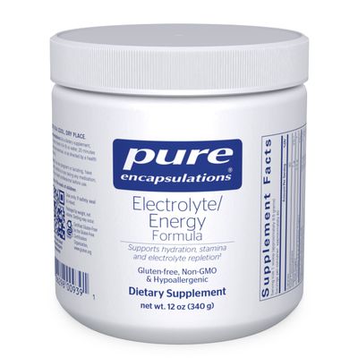 Pure Encapsulations Electrolyte Energy Formula Hydration Supplement Powder for Muscle Recovery, Minerals, Mental Focus, and Working Out 12 Ounces