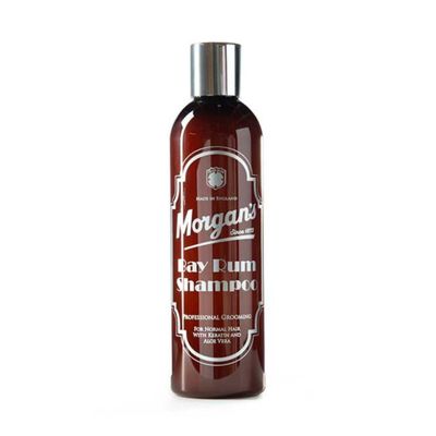 Morgan&#39;s Pomade Bay Rum Fragranced Shampoo for Normal Hair, Boosts Hair Vitality and Shine, Moisturises the Scalp, with Keratin and Aloe Vera 8.7 Fl Oz