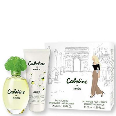 Parfums Gres Gres Cabotine for Women - 2 Pc Gift Set 1.7oz EDT Spray, 1.7oz Body Lotion