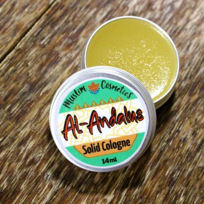 Agarwood oil SOLID Cologne Andalusian Oud Incense Halal Vegan Made in Canada - Muslim Cosmetics - Al-Andalus 0.5oz 14ml
