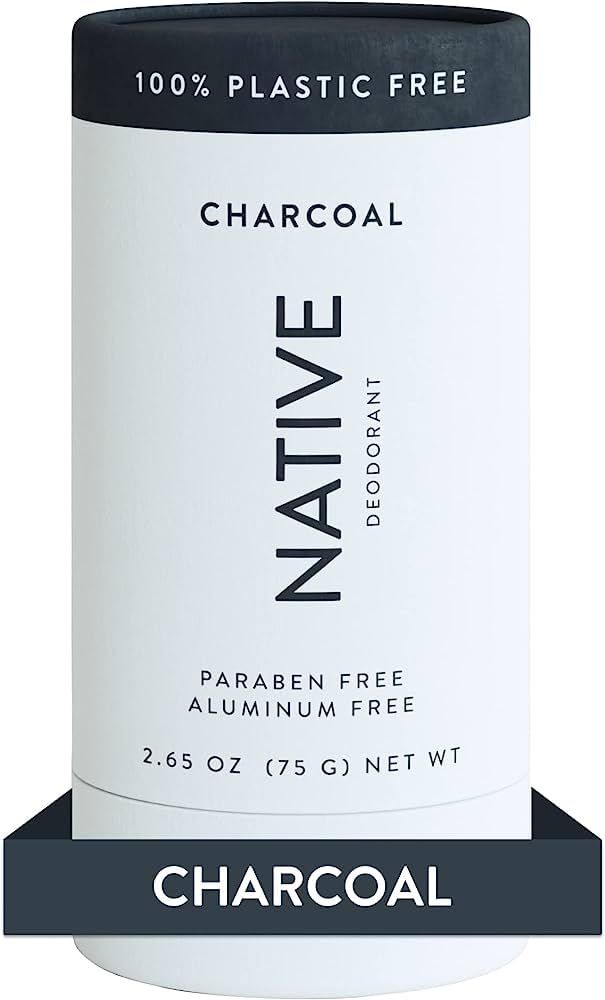 Native Plastic Free Deodorant Contains Naturally Derived Ingredients, 72 Hour Odor Control Deodorant for Women and Men, Aluminum Free with Baking Soda, Coconut Oil and Shea Butter Charcoal