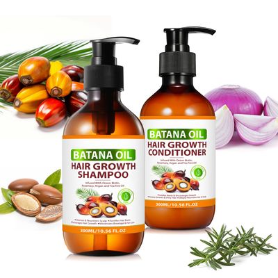 Biotin Batana Oil Shampoo and Conditioner Set - Organic With Onion, Rosemary, Argan Tea Tree - Thickening Products for Women and Men Hair Growth Loss