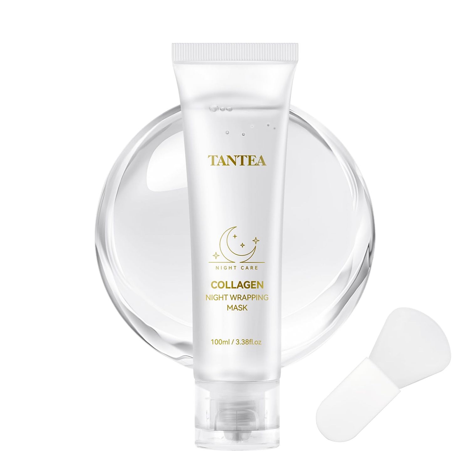 Tantea Collagen Night Wrapping Mask - Hydrating Firming Overnight Face Mask for Pore Refinement, Natural Radiance, and Elasticity Boost - Gentle for All Skin Types - 100ml 3.38fl oz