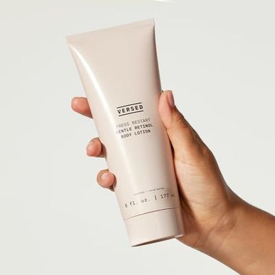Versed Press Restart Retinol Body Lotion - Skin Firming Lotion with Cocoa Butter, Squalane Vitamin E - Lightweight All-Over Body Moisturizer for Dark Spots and Aging Dry Skin (6 oz)