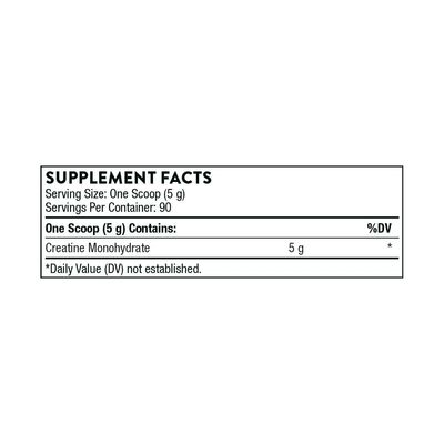 THORNE - Creatine - Creatine Monohydrate, Amino Acid Powder - Support Muscles, Cellular Energy and Cognitive Function - Gluten-Free, Keto - NSF Certified for Sport - 16 Oz - 90 Servings