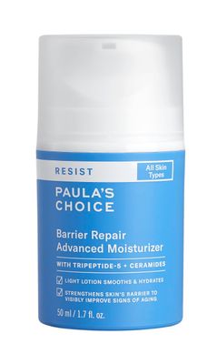 Paula&#39;s Choice RESIST Barrier Repair Advanced Moisturizer with Ceramides, Peptides, Deep Hydration Cream for Wrinkles, Anti-Aging for All Skin Types, Fragrance-Free Paraben-Free, 1.7 Fl Oz