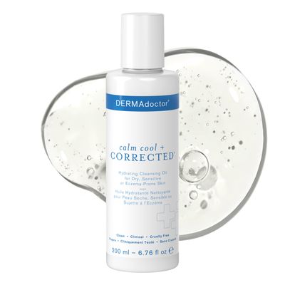 DERMAdoctor Hydrating Cleansing Oil and Makeup Remover Dermatologist Formulated Gentle Fragrance Free Face Cleanser with Jojoba Oil and Hibiscus Extract - 6.67 fl. oz.