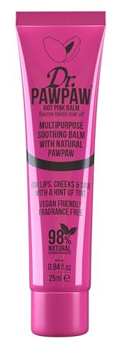 Dr.PAWPAW Hot Pink, Multi-Purpose Natural No Fragrance Balm for Hydrating Lips, Skin, Hair, Cuticles, Nails Beauty Finishing (25 ml)