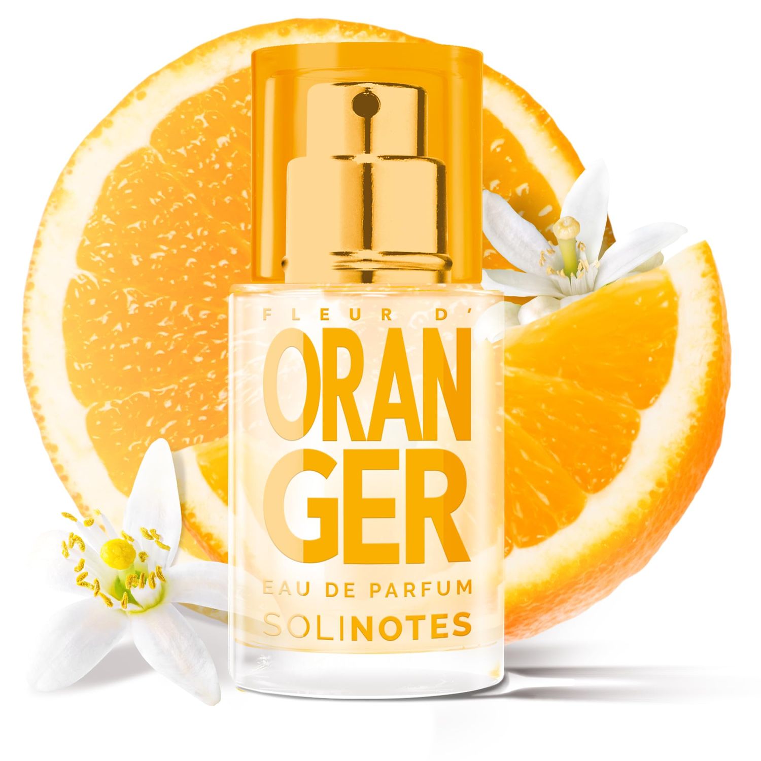 SOLINOTES Orange Blossom Perfume for Women - Eau De Parfum Delicate Floral and Soothing Scent - Made in France - Vegan - 0.5 fl.oz