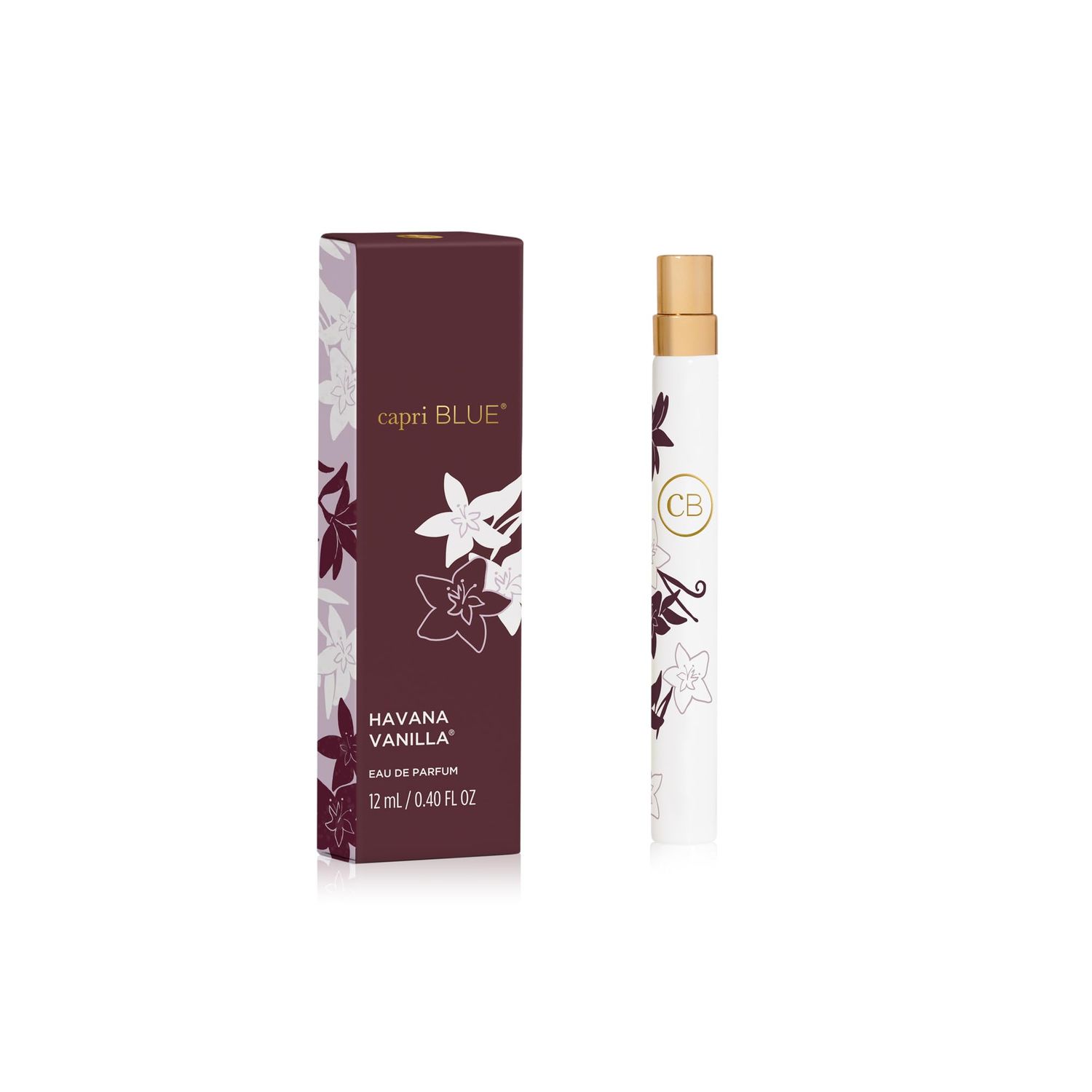Capri Blue Eau de Parfum Spray Pen - Summer Fragrance - Mini Perfumes for Women - Travel Size Vanilla Perfume with Notes of Tobacco, Bergamot, Sandalwood (Havana Vanilla, 0.4 fl oz)