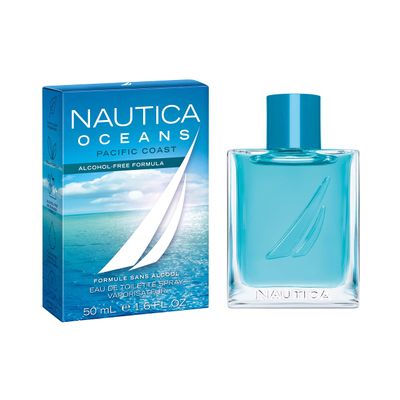 Nautica Oceans Pacific Coast Eau de Toilette 1.6 fl oz (Pack of 1), Notes of Apple, Cyclamen, and Amberwood, Men&#39;s Fragrance, Long Lasting, Everyday Fragrance, Travel Size