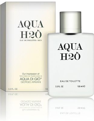 Belcam Beauty AQUA H2O Eau de Toilette for Men, 3.04 fl oz, Lime, Jasmine, Sea Notes