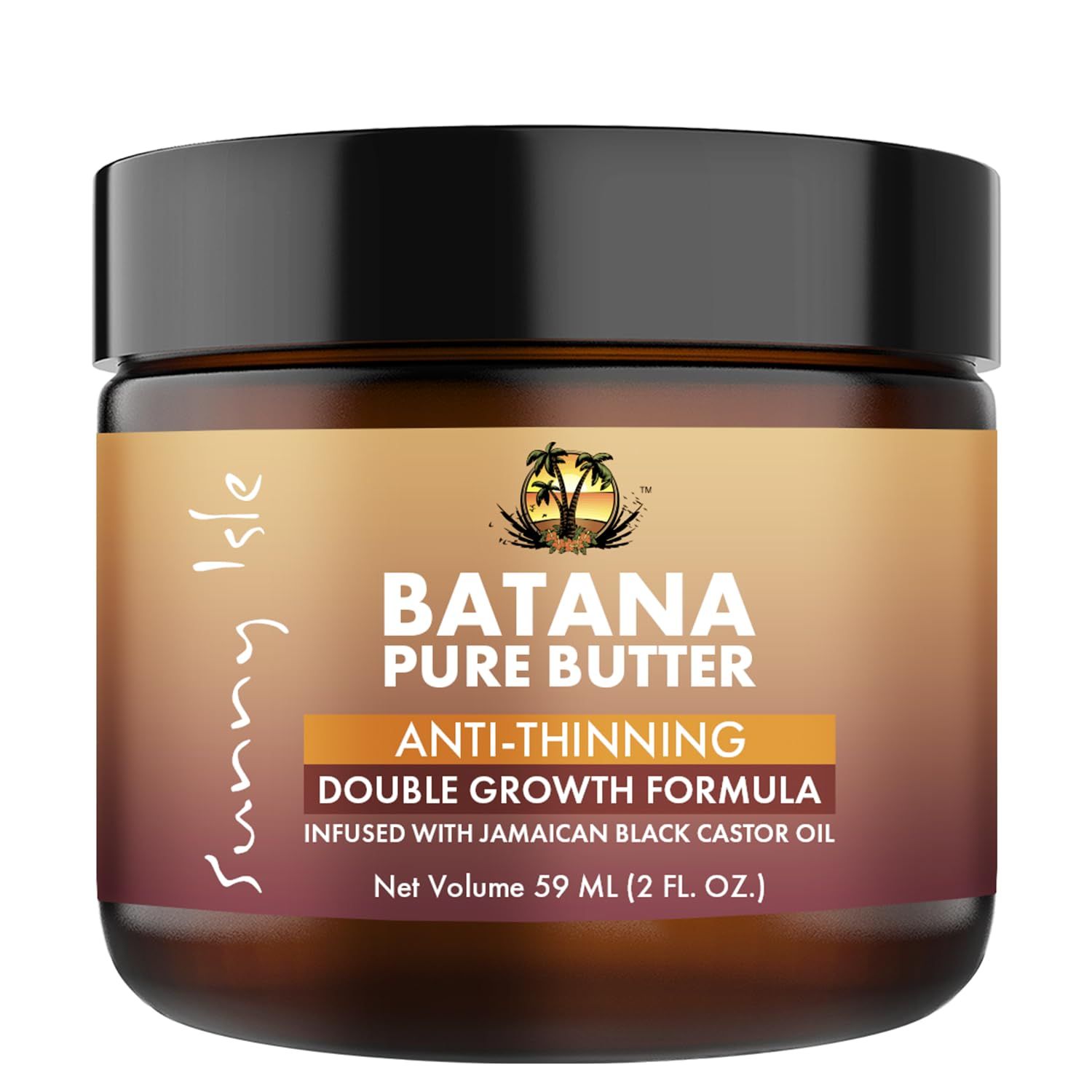 Sunny Isle Anti-Thinning Batana Pure Butter 2oz Infused with Jamaican Black Castor Oil Double Growth Formula