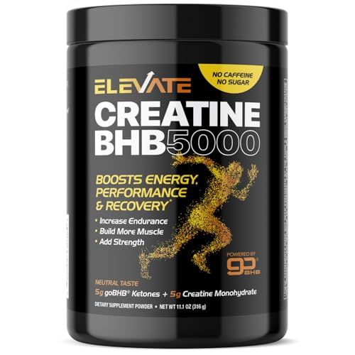 Micronized Creatine Monohydrate Powder - Stim Free Pre Workout with Creatine 5g Patented goBHB Electrolytes for Enhanced Energy Focus Muscle Building Recovery (30 Servings - Neutral Taste)