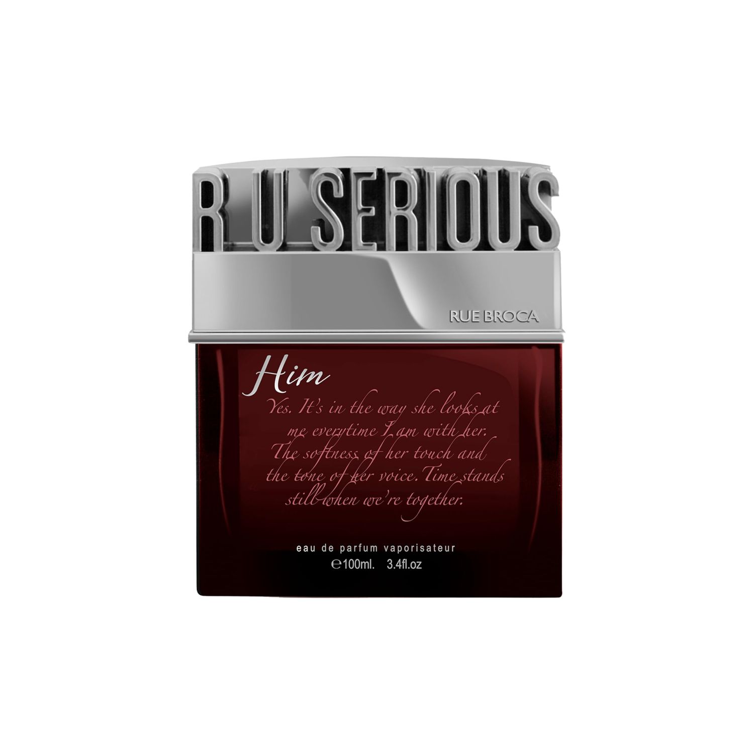 Rue Broca R U Serious Him Eau de Parfum Spray For Men, 3.4 Fl. Oz - Aromatic, Fresh, and Sensual Masculine Fragrance