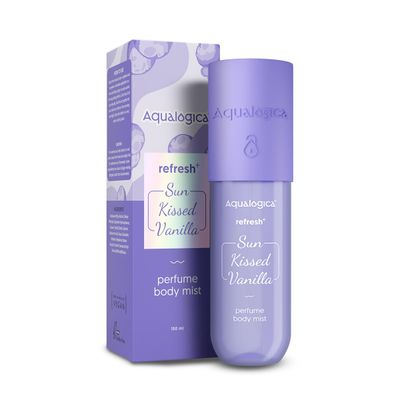 Aqualogica Vanilla Perfume Body Mist Sweet Warm Long-Lasting Fragrance with Zemea Hyaluronic Acid Refreshing Lightweight Mist for Women 5.07 Fl Oz150 ml