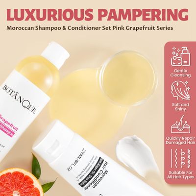 Shea Butter Shampoo and Conditioner Set - Sulfate Free Moroccan Care with Citrus Fragrance Scent For Curly,Dry and Damaged Hair, Paraben Free Hydrating,Deep Conditioner Moisturizing Packing 12 x 8oz