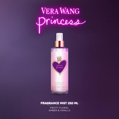 Vera Wang Princess Body Mist 8.4 fl oz (Pack of 1), Notes of Apple, Quava, and Vanilla, Women's Fragrance, Long Lasting, Everyday Fragrance