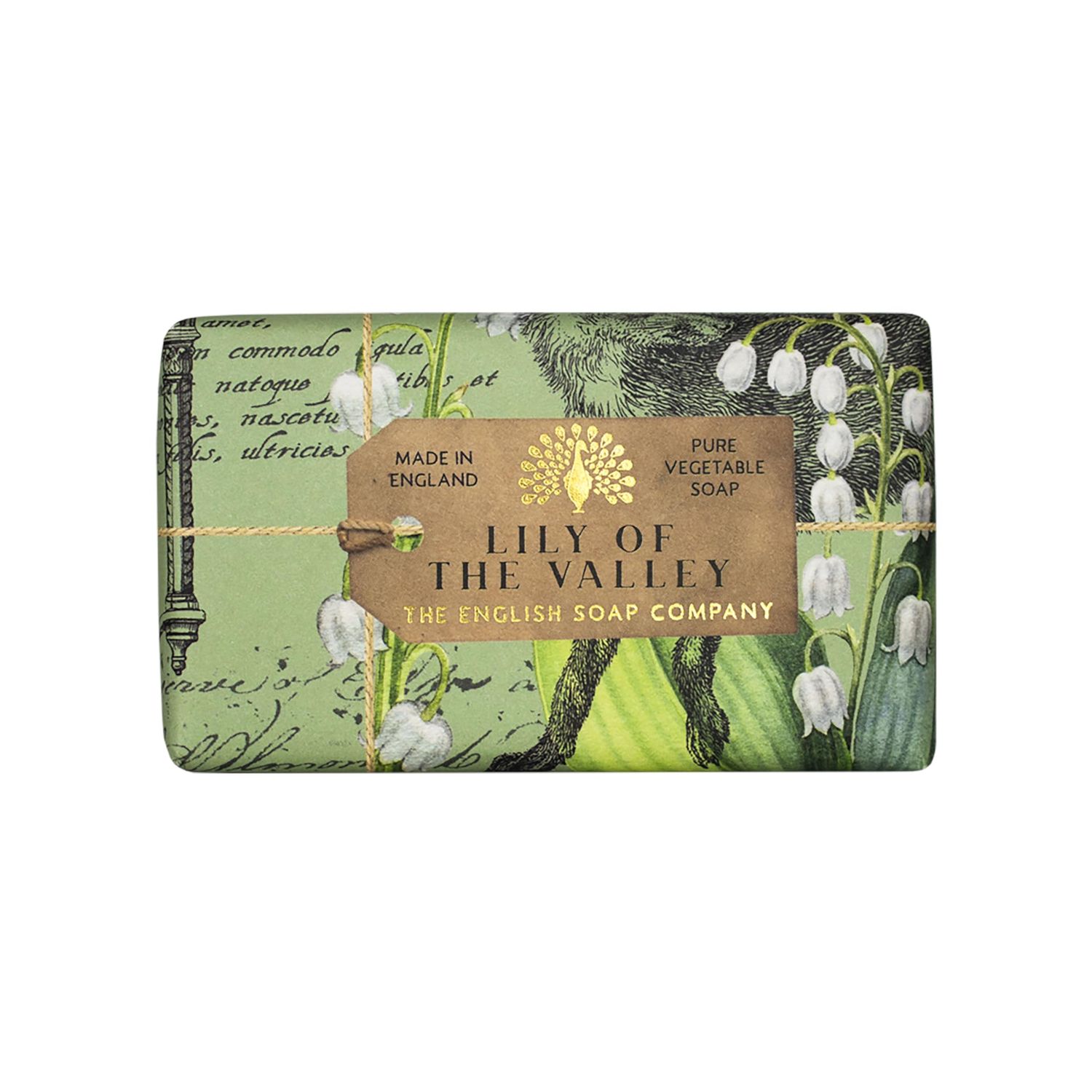 The English Soap Company Anniversary Wrapped Soap Bar, Luxury Soap Bar with Shea Butter, Moisturizing Face Body Bar, Lily of the Valley Fragrance, 0.42 lbs
