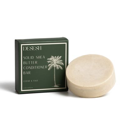Shea Butter XL Solid Conditioner Bar, US-Made, No Artificial Colors Or Fragrances, Vegan, Cruelty Free, Designed For All Hair Types, Plastic Free, Hand Made (Cedar Sage)
