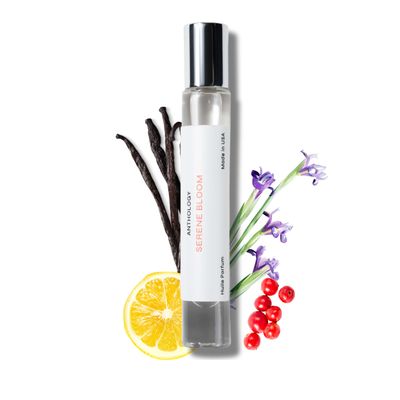 Anthology Serene Bloom Roll on Perfume Oil for Women 0.3oz 9 ML Citrus, Vanilla, Pink Pepper, Jasmine Iris Notes Alcohol Free, Travel size, Mini Perfume Clean Cruelty Free Fragrance