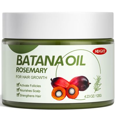 Mixgee Batana Oil Balm for Hair Growth Thickness, Natural Formula With Batana Rosemary Oil Biotin, Promotes Scalp Health for Thicker, Fuller Hair(4.23 OZ)
