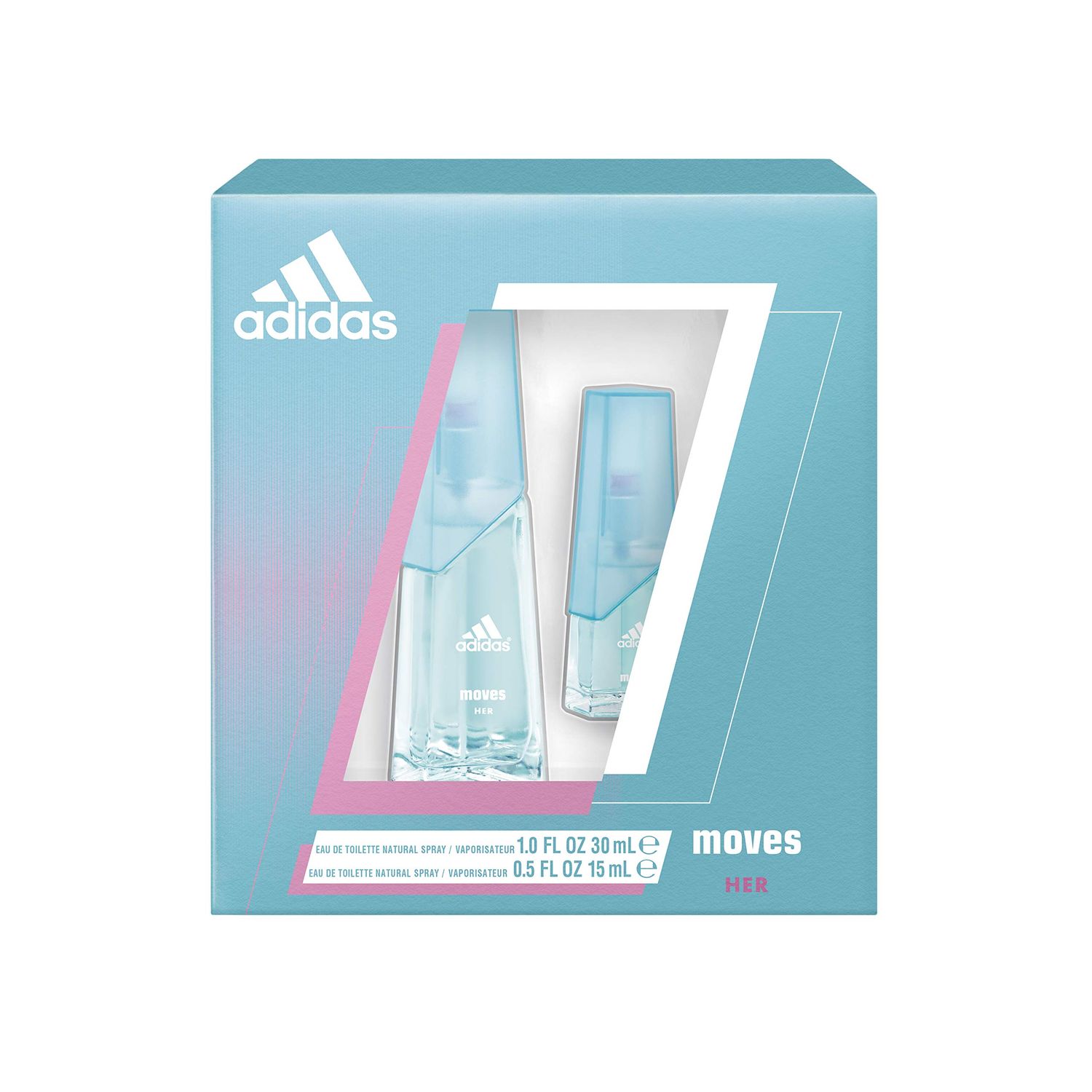 Adidas, Moves for Her, 2 Piece EDT Gift Set, Total Retail Value 39.00