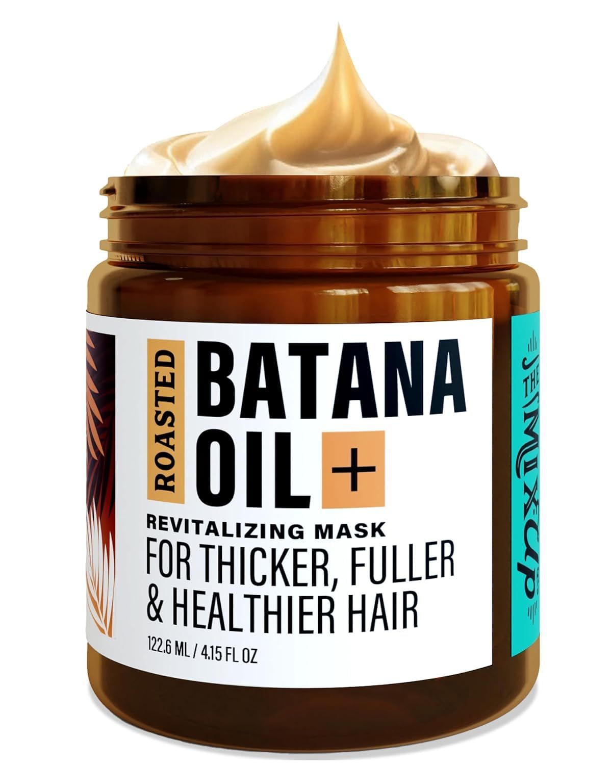 The-Mix-Up Roasted Batana Oil for Hair Growth Dr Sebi Organic - Authentic Batana Hair Mask from Honduras - Natural Hair Oil - Peppermint Mocha Scent - 4 Ounce Jar