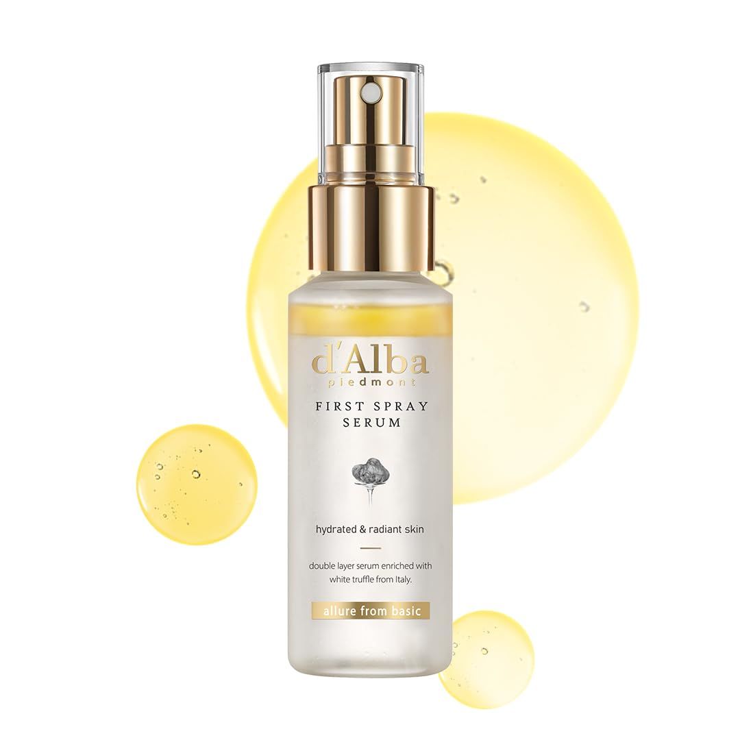 d&#39;alba Piedmont Italian White Truffle First Spray Serum, Vegan Skin Care, Hydrating Face Moisturizer, Glow Serum for Radiant Skin, Non Comedogenic, All In One Mist, Korean Skin Care (1.69 fl oz.)