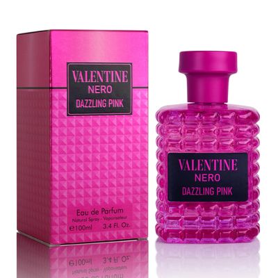 URBAN COLLECTION Valentine Nero Dazzling Pink for Women - Vegan, Cruelty-Free Paraben-Free Eau De Parfum - Amber Floral Scent - Madagascar Vanilla Base - Elegant 100ml Bottle