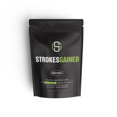 Strokes Gained Golf Hydration Lemon Lime Electrolyte Powder - Sugar Free Drink Mix Packets - Golf Accessories for Men Women - Golf Gifts - 20 Stick Packs
