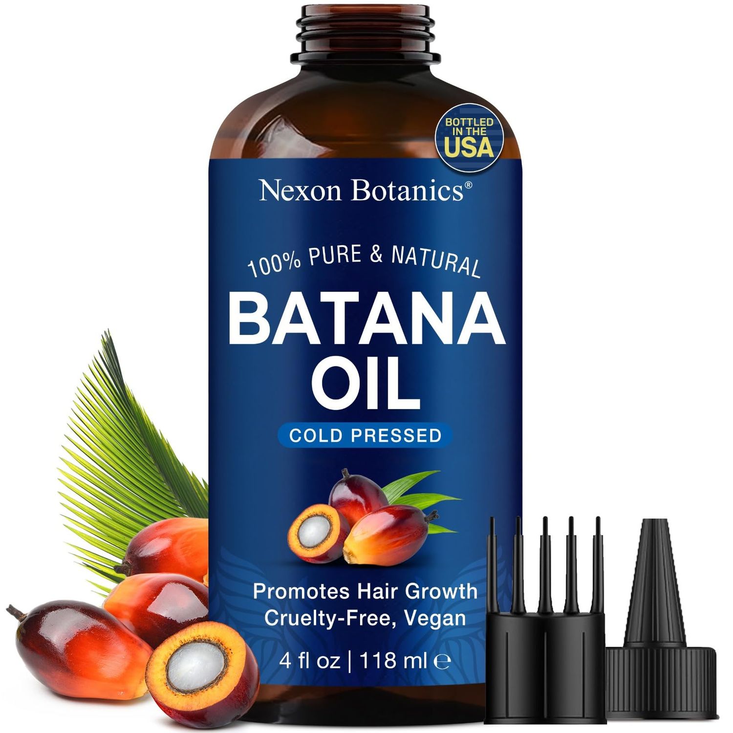 Raw Batana Oil for Hair Growth 4 fl oz - 100 Pure, Natural, Cold-Pressed Oil for Hair, Skin, Face Lashes - Aceite de Batana