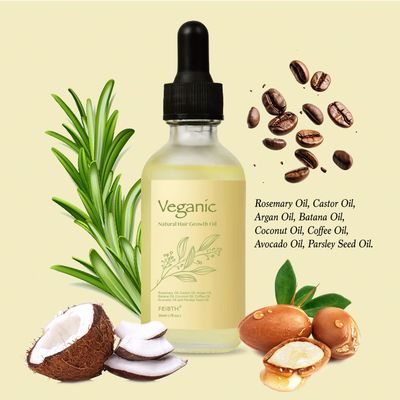 FEIBTH Veganic Hair Growth Oil, Veganic Natural Hair Growth Oil, Veganic Hair Oil for Hair Growth for Men and Women 2pcs, Yellow