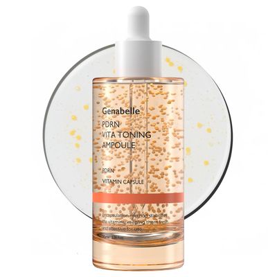 PDRN Vita Toning Ampoule JUMBO SIZE - Lightweight Glass Skin Toning Ampoule with Vitamin B, C, E, PDRN, Serum for Blemishes, Fine Lines and Rough Skin Texture, 2.36 fl oz