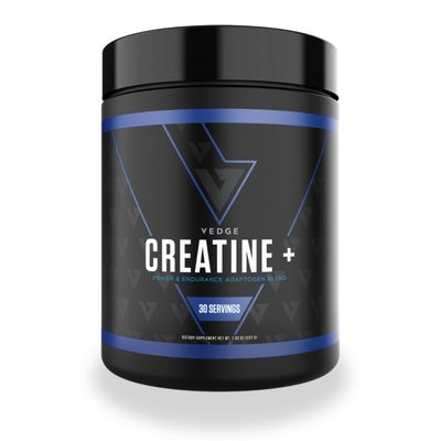 vedge Nutrition Creatine Vegan Plant-Based Creatine Monohydrate Powder Energy, Performance Function Ergogenic Aids for Athletes Unflavored, 30 Servings