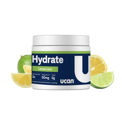 UCAN Hydrate Electrolyte Drink Mix (Lemon-Lime, 30 Servings) Sugar-Free, Keto-Friendly, Vegan, Non-GMO, Gluten-Free Electrolyte Powder with Potassium Magnesium for Runners Athletes