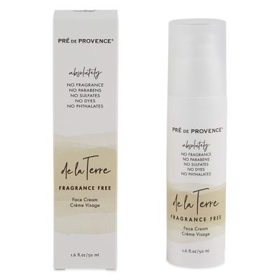 De La Terre All Natural Sensitive Skin Collection Fragrance Free, Moisturizing Hydrating, Face Cream, 50 ML