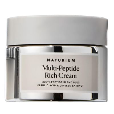 Naturium Multi-Peptide Rich Cream, Hydrating Nourishing to Help Appearance of Fine Lines Wrinkles, Vegan Cruelty-Free, 1.7 oz