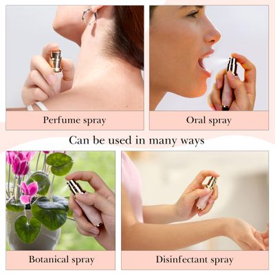 LUEXBOX 5ml Refillable Perfume Bottle, Faux Leather Atomizer Perfume Spray Pump, Portable Fragrance Mist Dispenser for Travel, Scent Mini Bottle with Pocket Size (Peach)