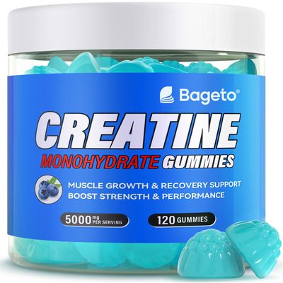 Creatine Monohydrate Gummies 5000mg for Men Women, Gomitas de Creatina 5g Creatine Monohydrate, 0g Sugar Chewables Creatine Pre-Work Out for Muscle Strength, Vegan,120 Count, Blueberry Flavor